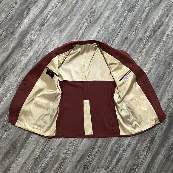 Rare Vintage 70's di Benedello Plum Wool Blazer Made in USA - Picture 9 of 12